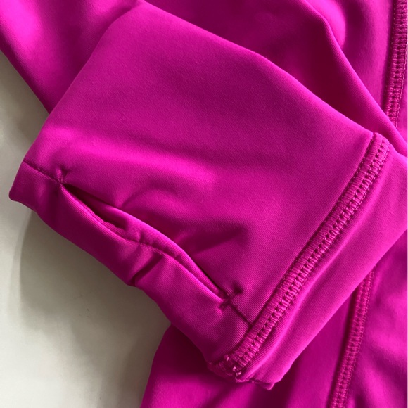 Lilly Pulitzer Luxletic Neon Pink Long Sleeve 1/4 Zip Athletic Top - Picture 6 of 7